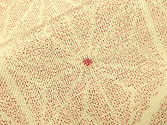 平和屋着物▽上質な紬 単衣 麻の葉文様 正絹 逸品 CAAV3723dy
