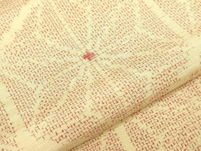 平和屋着物▽上質な紬 単衣 麻の葉文様 正絹 逸品 CAAV3723dy