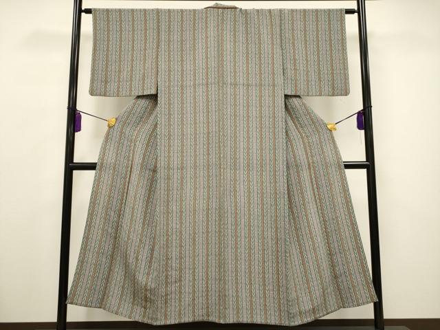 平和屋着物▽上質な小紋 単衣 吉祥間道 鬼しぼ縮緬 正絹 逸品 CAAV3724dy