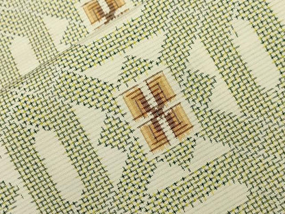 平和屋着物▽上質な紬 単衣 吉祥文 正絹 逸品 CAAV3725dy