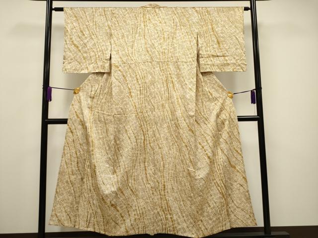 平和屋着物▽上質な小紋 単衣 吉祥文 正絹 逸品 CAAV3727dy