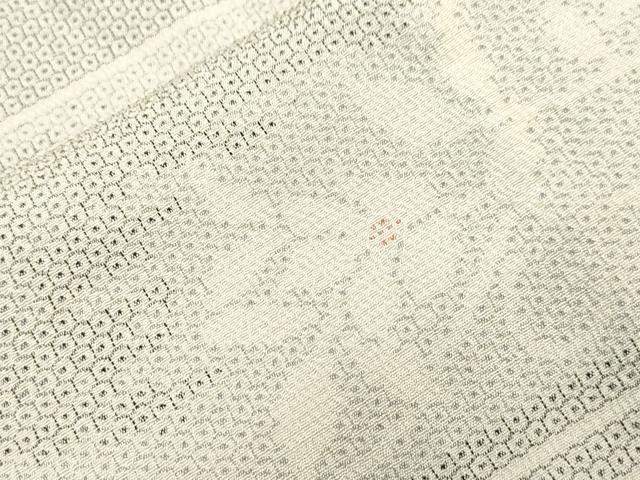 平和屋着物▽越後塩澤絣 単衣 110亀甲 吉祥花文 証紙付き 正絹 逸品 CAAV3731dy