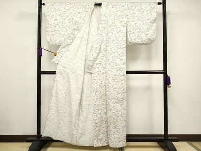 平和屋着物▽洗える最高級着物 ＜英＞はなぶさ謹製 小紋 単衣 舞蝶文 CAAV3732dy