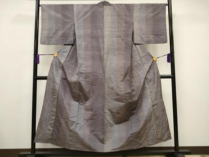 平和屋着物▽上質な紬 単衣 霞文 正絹 逸品 CAAV3734dy
