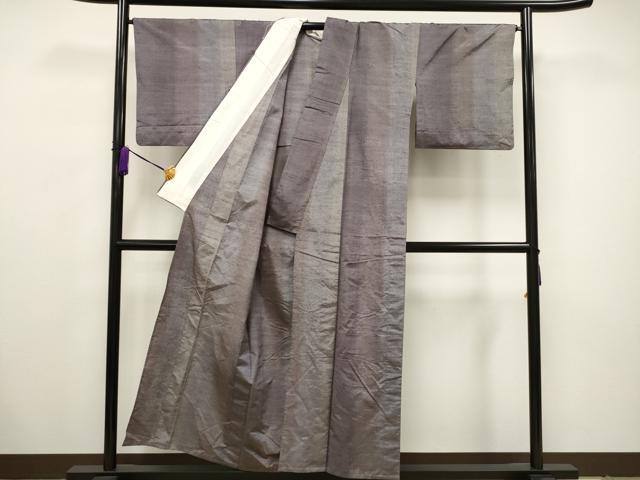 平和屋着物▽上質な紬 単衣 霞文 正絹 逸品 CAAV3734dy