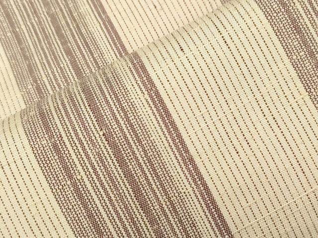 平和屋着物▽上質な紬 単衣 縞 正絹 逸品 CAAV3737dy