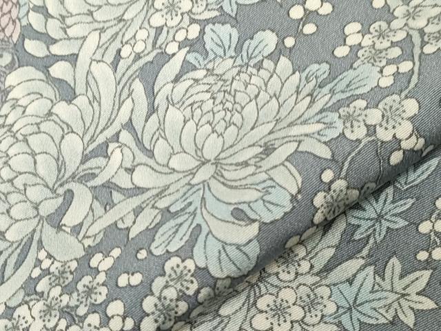 平和屋着物▽上質な小紋 単衣 孔雀花文 正絹 逸品 CAAV3739dy