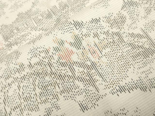 平和屋着物▽上質な紬 単衣 風景文 正絹 逸品 CAAV3740dy