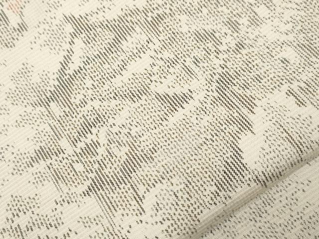 平和屋着物▽上質な紬 単衣 風景文 正絹 逸品 CAAV3740dy