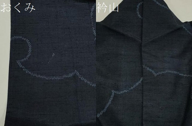 平和屋着物▽結城紬 単衣 雪輪文 正絹 逸品 CAAV3741dy