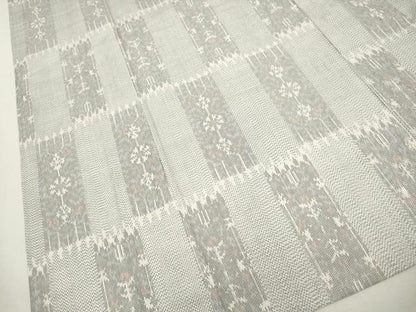 平和屋着物▽上質な紬 単衣 吉祥花間道 正絹 逸品 CAAV3742dy