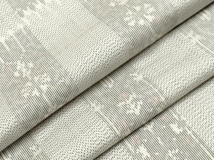 平和屋着物▽上質な紬 単衣 吉祥花間道 正絹 逸品 CAAV3742dy