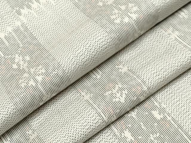 平和屋着物▽上質な紬 単衣 吉祥花間道 正絹 逸品 CAAV3742dy