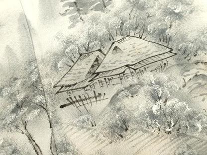 平和屋着物▽訪問着 単衣 手描き 風景文 正絹 逸品 CAAV3743dy
