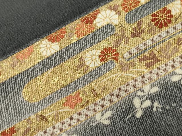 平和屋着物▽訪問着 単衣 工霞花文 暈し染め 金彩 鬼しぼ縮緬 正絹 逸品 CAAV3744dy