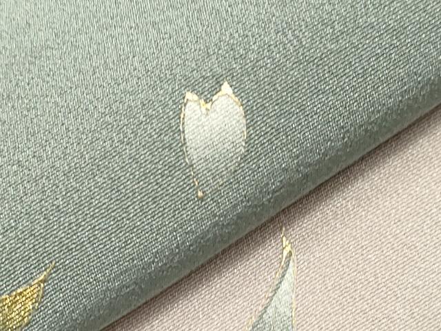 平和屋着物▽訪問着 単衣 工霞枝垂れ桜文 暈し染め 金銀彩 正絹 逸品 CAAV3748dy