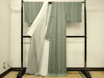 平和屋着物▽上質な小紋 単衣 舞桜吉祥間道 正絹 逸品 未使用 CAAV3751dy