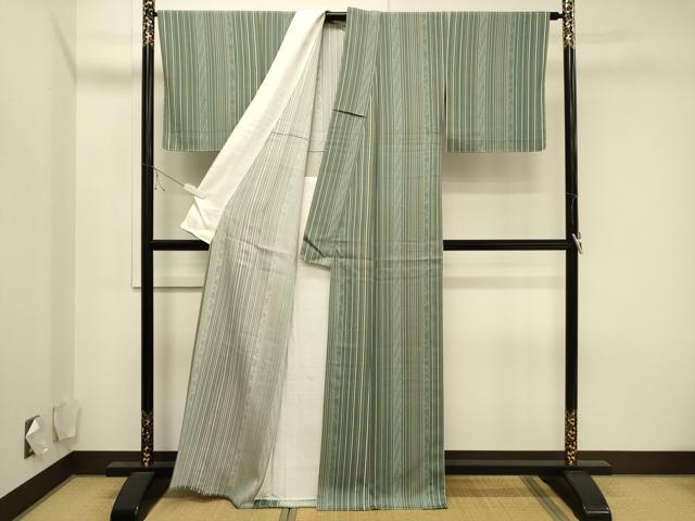 平和屋着物▽上質な小紋 単衣 舞桜吉祥間道 正絹 逸品 未使用 CAAV3751dy