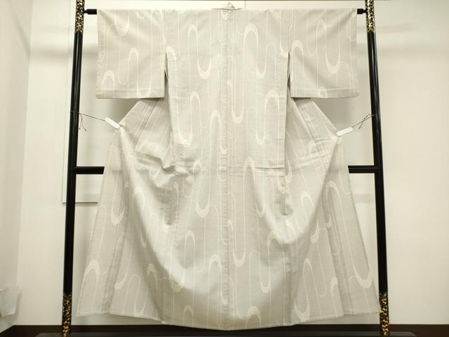 平和屋着物▽本塩沢　単衣　110亀甲　吉祥文　正絹　逸品　CAAV3758dy