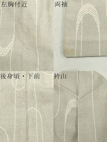 平和屋着物▽本塩沢　単衣　110亀甲　吉祥文　正絹　逸品　CAAV3758dy