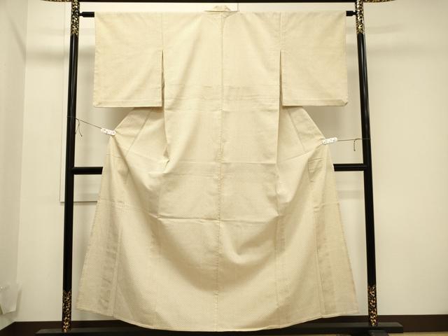 平和屋着物▽本塩沢 単衣 蚊絣 正絹 逸品 CAAV3761dy