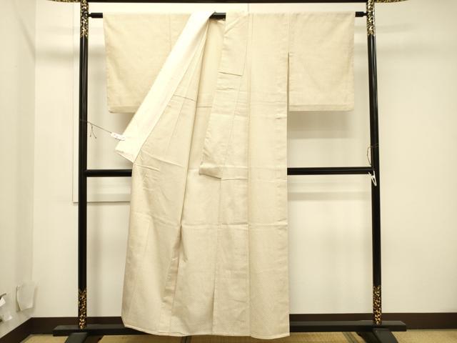 平和屋着物▽本塩沢 単衣 蚊絣 正絹 逸品 CAAV3761dy