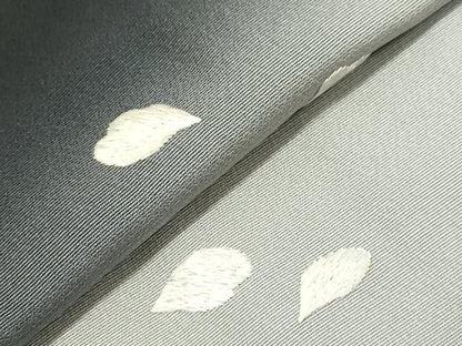 平和屋着物▽訪問着 単衣 総刺繍 枝花文 暈し染め 黒地 ますいわ屋扱い 正絹 逸品 CAAV3762dy
