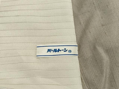 平和屋着物▽訪問着 単衣 紬地 刺繍 草花丸文 金彩 正絹 逸品 CAAV3763dy