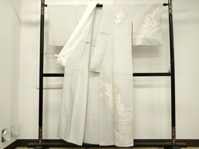平和屋着物▽訪問着　単衣　舞花文　暈し染め　金銀彩　正絹　逸品　CAAV3765dy