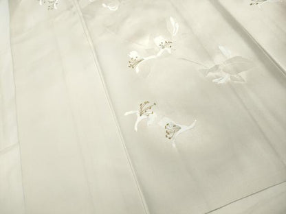 平和屋着物▽訪問着　単衣　舞花文　暈し染め　金銀彩　正絹　逸品　CAAV3765dy