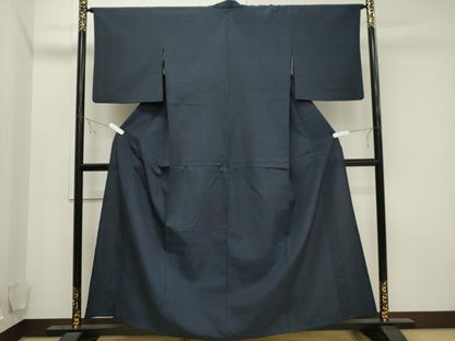 平和屋着物▽本塩沢　単衣　110亀甲　吉祥丸文　正絹　逸品　CAAV3766dy