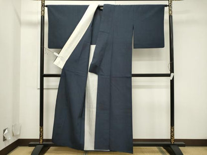 平和屋着物▽本塩沢　単衣　110亀甲　吉祥丸文　正絹　逸品　CAAV3766dy