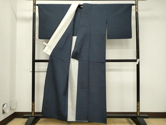 平和屋着物▽本塩沢　単衣　110亀甲　吉祥丸文　正絹　逸品　CAAV3766dy