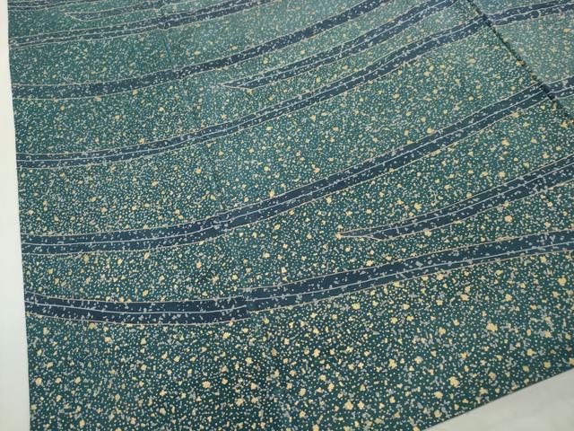 平和屋着物▽石川県指定無形文化財 牛首紬 白山工房 手織り 訪問着 単衣 吉祥文 金彩 正絹 逸品 CAAV3767dy