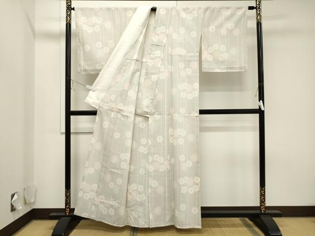 平和屋着物▽本塩沢 単衣 舞花間道 正絹 逸品 CAAV3770dy