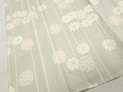 平和屋着物▽本塩沢 単衣 舞花間道 正絹 逸品 CAAV3770dy