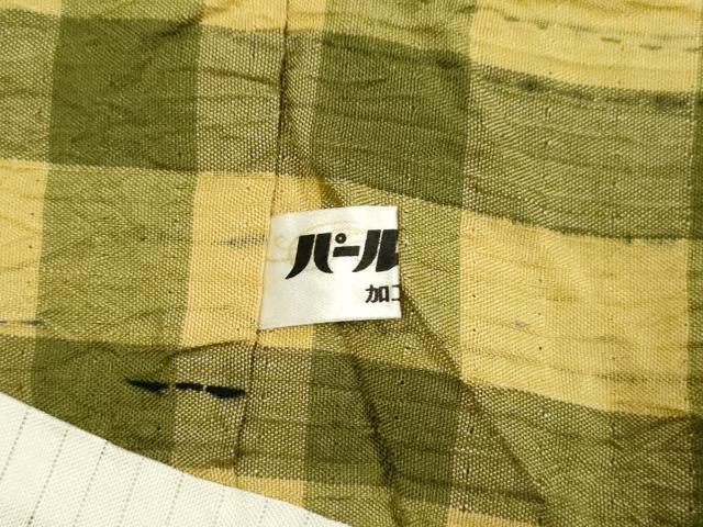 平和屋着物▽上質な紬　単衣　杢目絞り　杢目文　正絹　逸品　CAAV3772dy