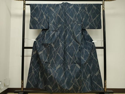 平和屋着物▽上質な紬 単衣 吉祥文 正絹 逸品 CAAV3776dy