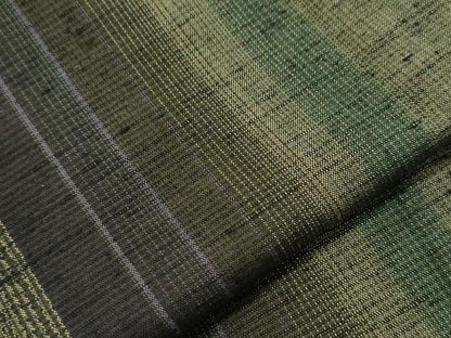 平和屋着物▽上質な紬 単衣 麻の葉間道 正絹 逸品 CAAV3778dy