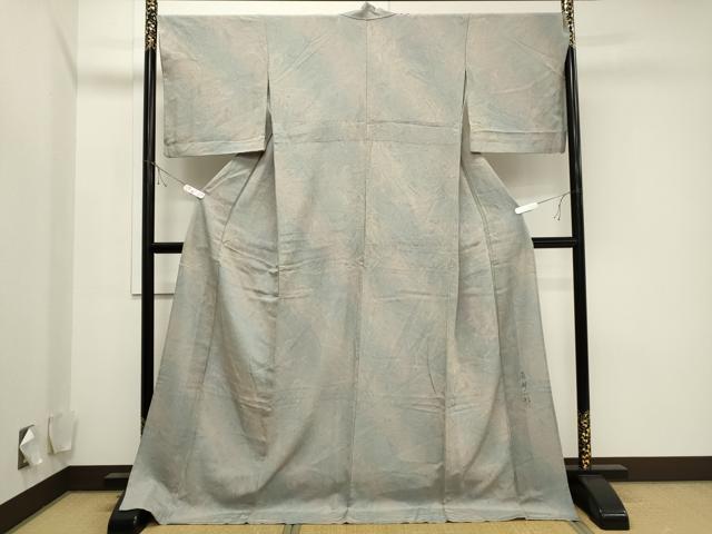 平和屋着物▽墨流しの第一人者 薗部正典 小紋 単衣 墨流し文様 暈し染め 正絹 逸品 CAAV3784dy
