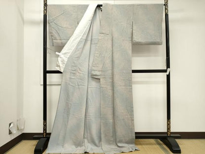 平和屋着物▽墨流しの第一人者 薗部正典 小紋 単衣 墨流し文様 暈し染め 正絹 逸品 CAAV3784dy