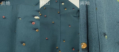 平和屋着物▽上質な小紋　単衣　ビー玉　正絹　逸品　CAAV3785dy