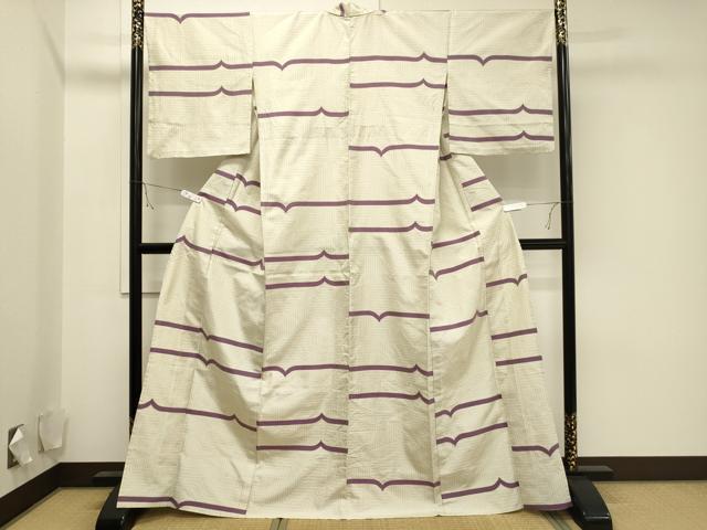 平和屋着物▽上質な紬 単衣 吉祥文 正絹 逸品 CAAV3789dy