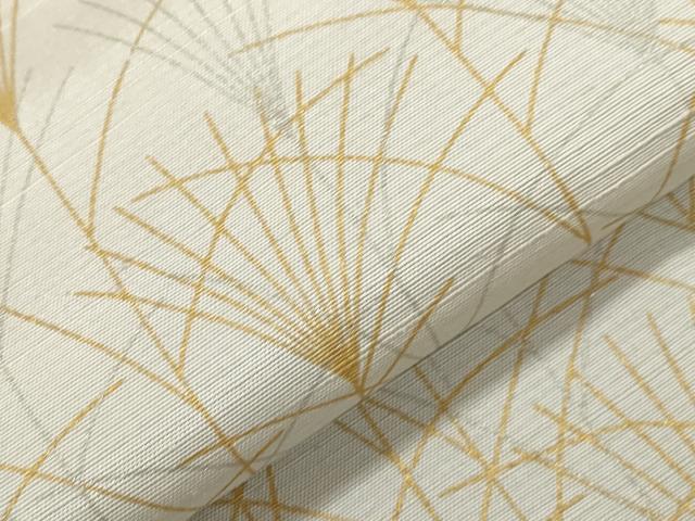 平和屋着物▽訪問着 単衣 紬地 刺繍 草花文 金銀彩 正絹 逸品 CAAV3792dy