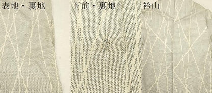平和屋着物▽本塩沢　単衣　110亀甲　吉祥文　正絹　逸品　CAAV3798dy