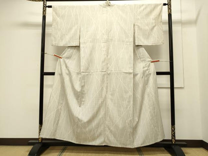 平和屋着物▽本塩沢　単衣　110亀甲　吉祥文　正絹　逸品　CAAV3798dy