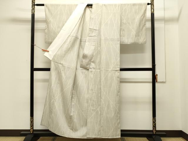 平和屋着物▽本塩沢　単衣　110亀甲　吉祥文　正絹　逸品　CAAV3798dy