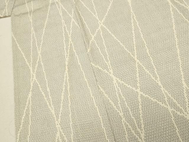平和屋着物▽本塩沢　単衣　110亀甲　吉祥文　正絹　逸品　CAAV3798dy