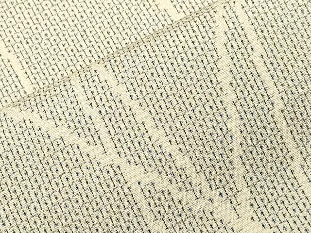 平和屋着物▽本塩沢　単衣　110亀甲　吉祥文　正絹　逸品　CAAV3798dy