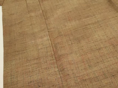 平和屋着物▽上質な紬 単衣 霞文 正絹 逸品 CAAV3800dy